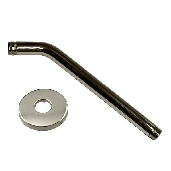 Westbrass 1/2" IPS x 10" Shower Arm in Polished Nickel D302-1-05